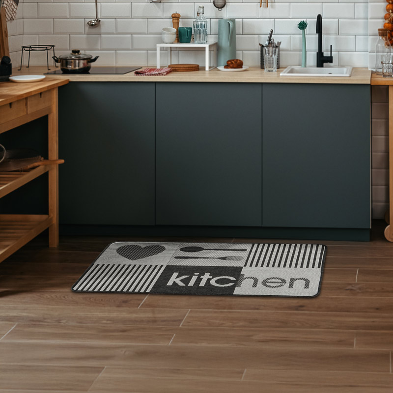 Tapis de cuisine 'Kitchen' gris