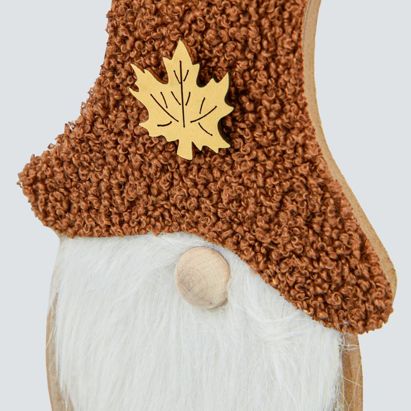 Gnome bouclettes à poser marron