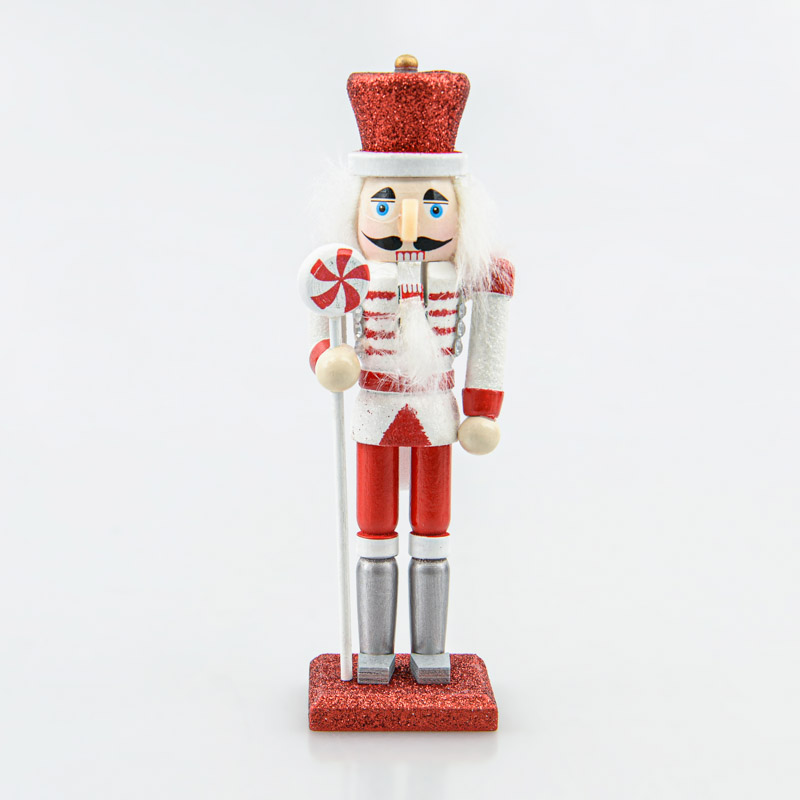 Casse-noisette rouge et blanc