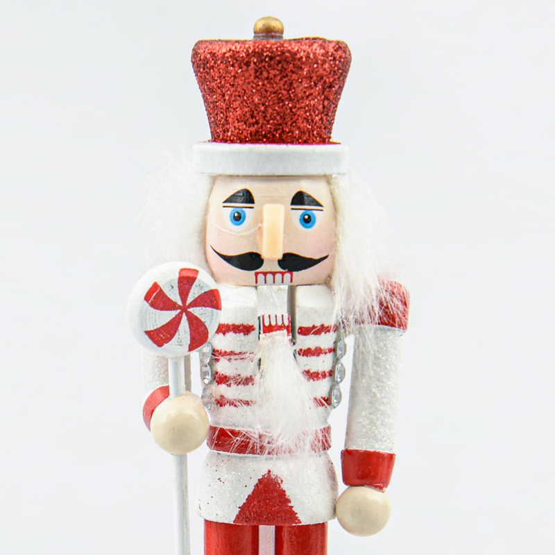 Casse-noisette rouge et blanc