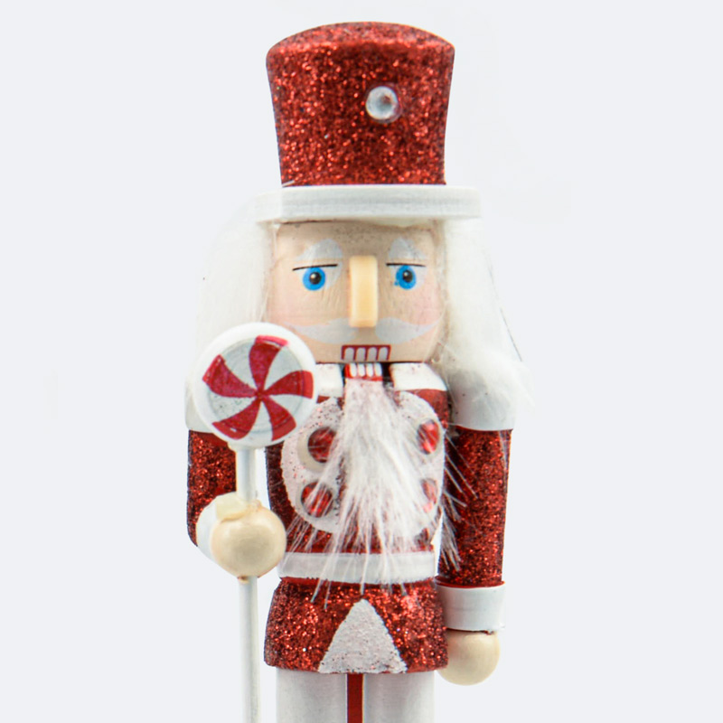 Casse-noisette blanc et rouge 