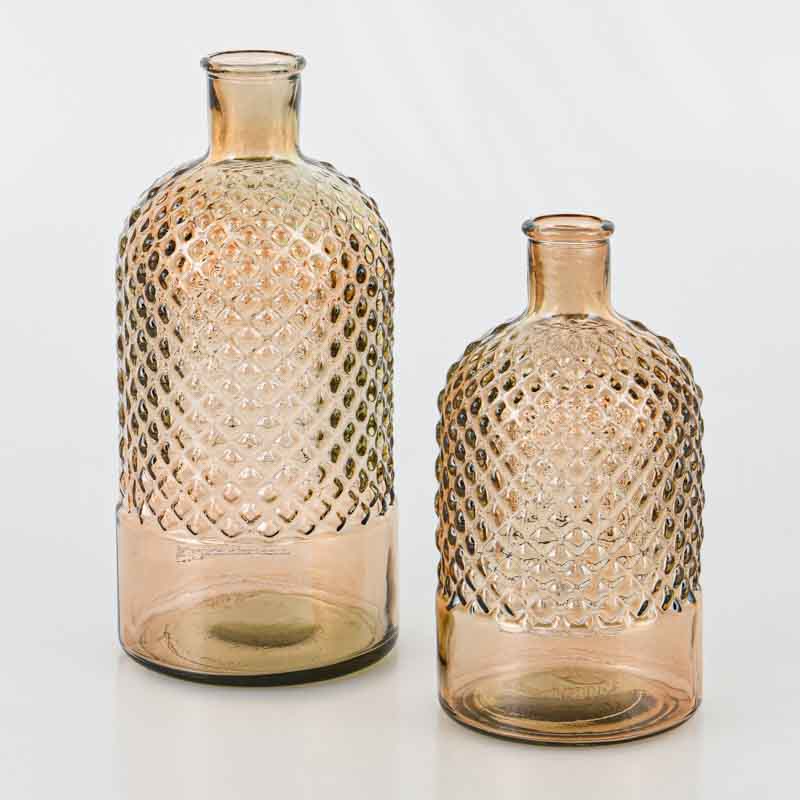 Vase 'Diamond' marron