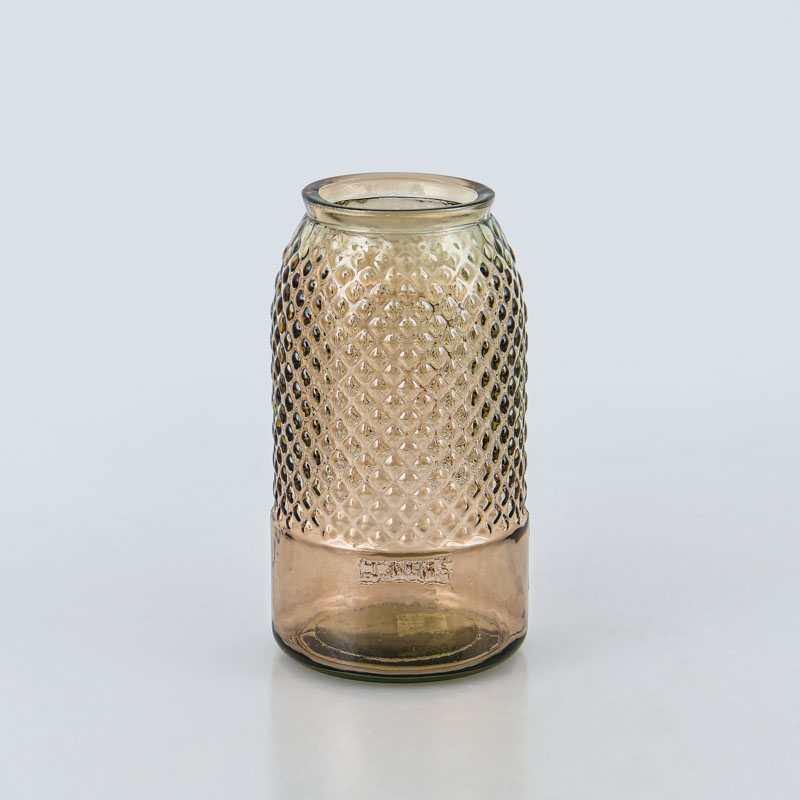 Vase 'Diamond' marron