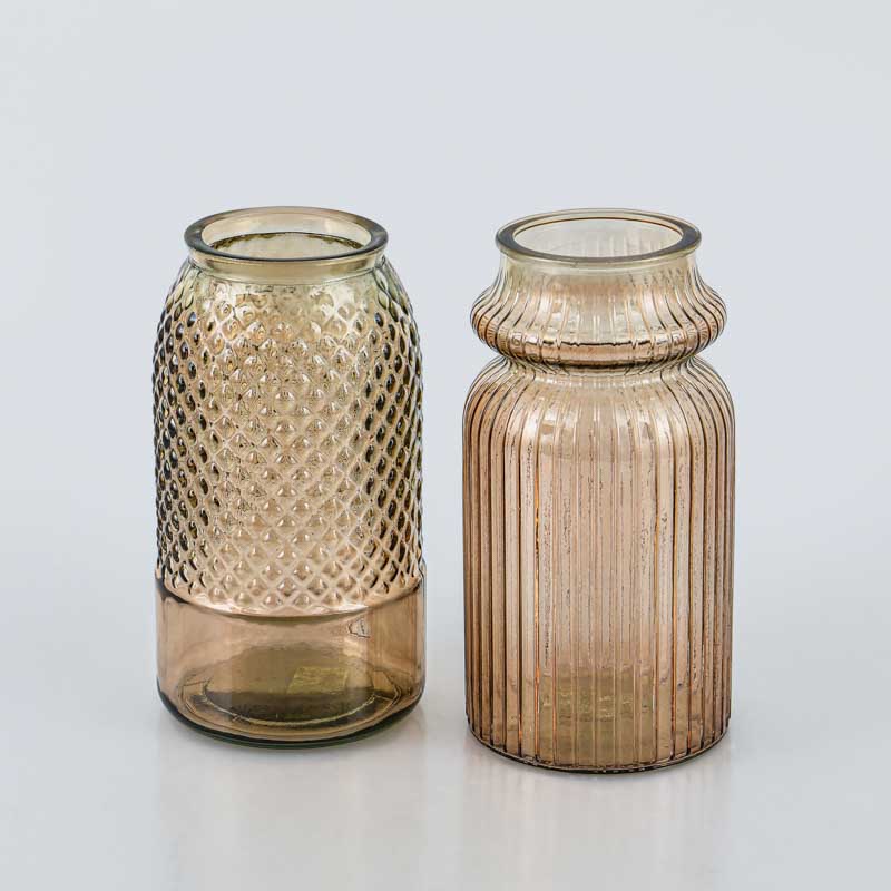 Vase 'Diamond' marron