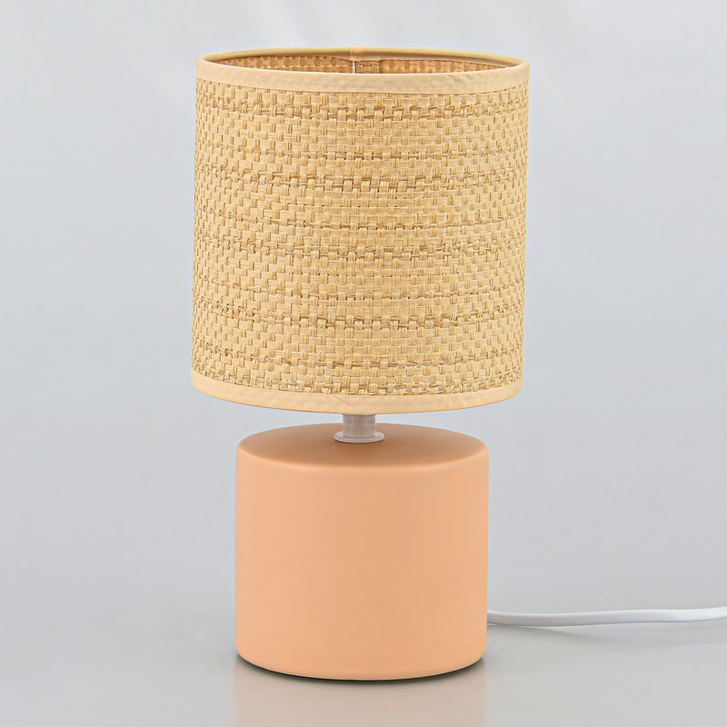 Lampe avec abat-jour 'Oria' terracotta