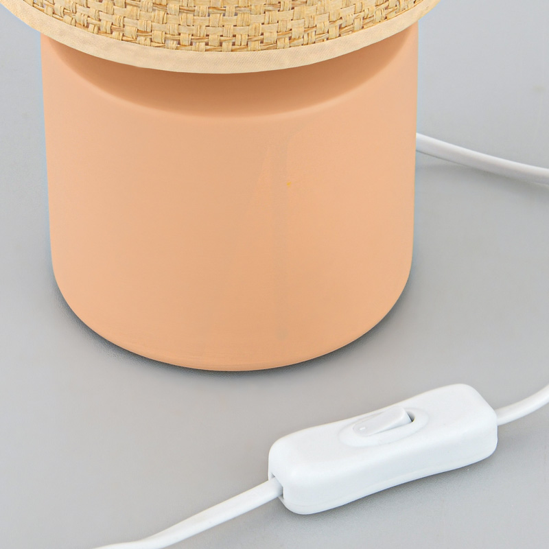 Lampe avec abat-jour 'Oria' terracotta