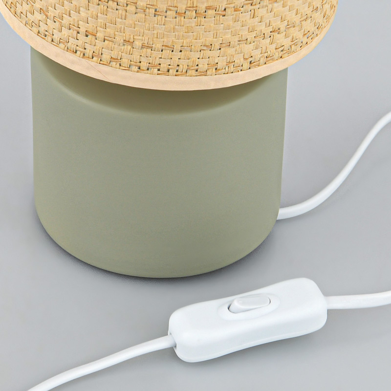 Lampe avec abat-jour 'Oria' kaki