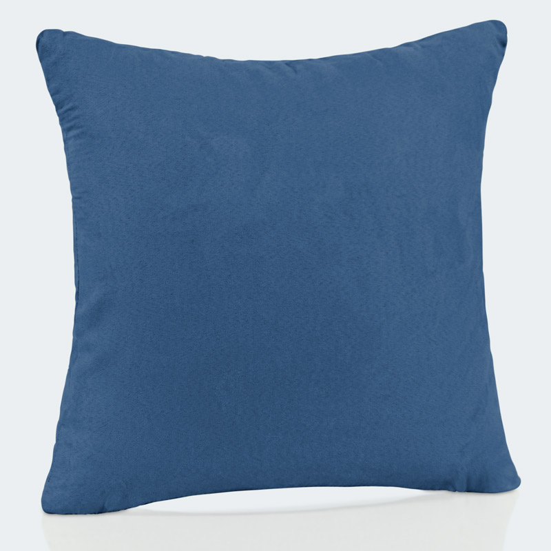 Coussin suédine 'Stormy' bleu electrique