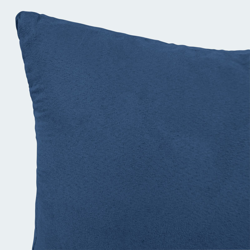 Coussin suédine 'Stormy' bleu electrique