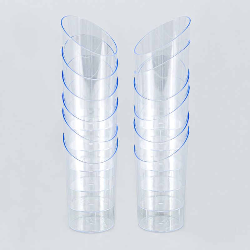 Lot de 12 verrines rondes transparentes