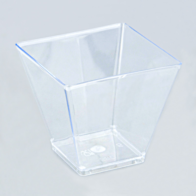 Lot de 24 verrines carrées transparentes 58ml