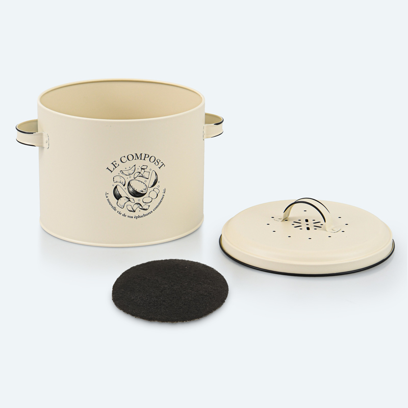 Pot a composte blanc 