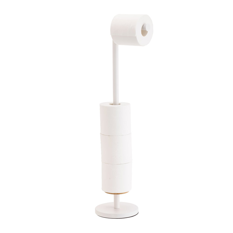 Dérouleur papier toilette blanc