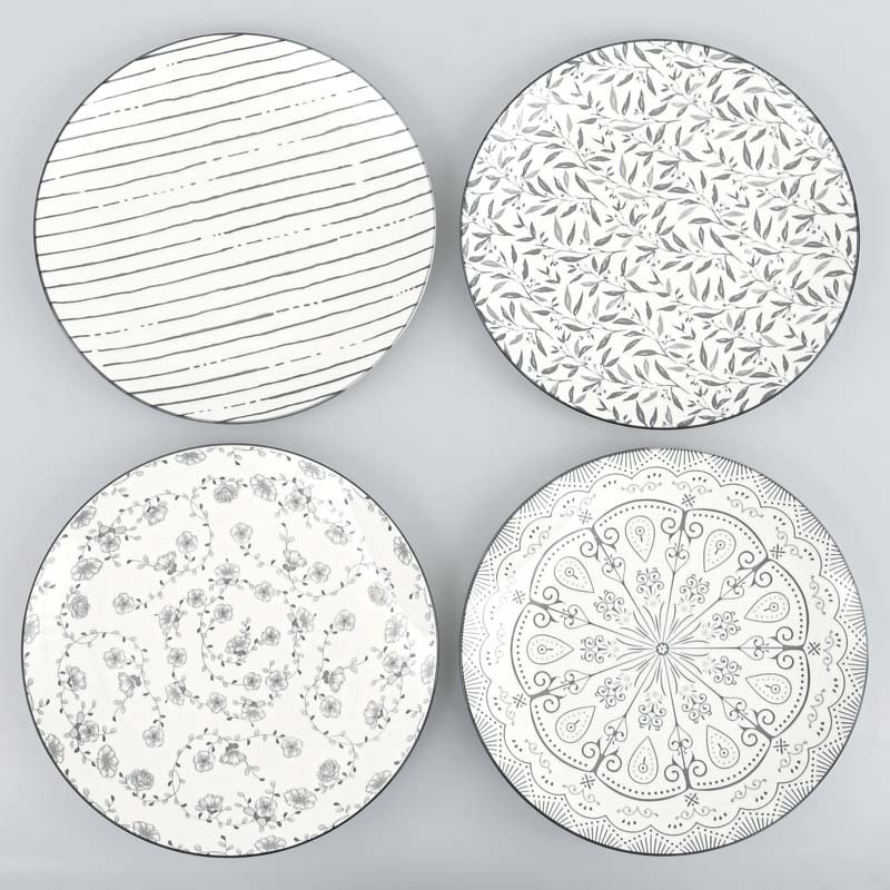 Lot de 4 assiettes plates 'Zanela' 