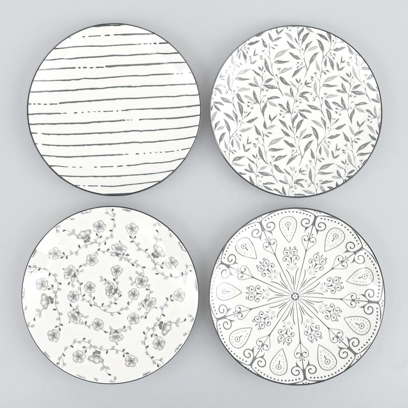 Lot de 4 assiettes dessert 'Zanela' 