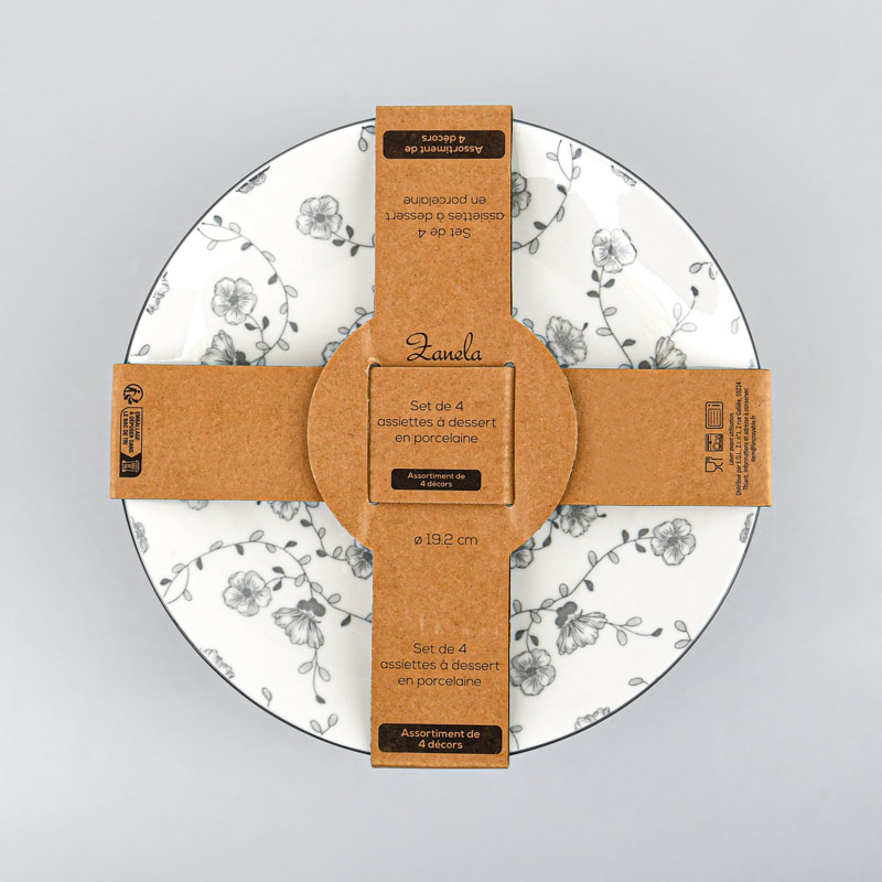 Lot de 4 assiettes dessert 'Zanela' 