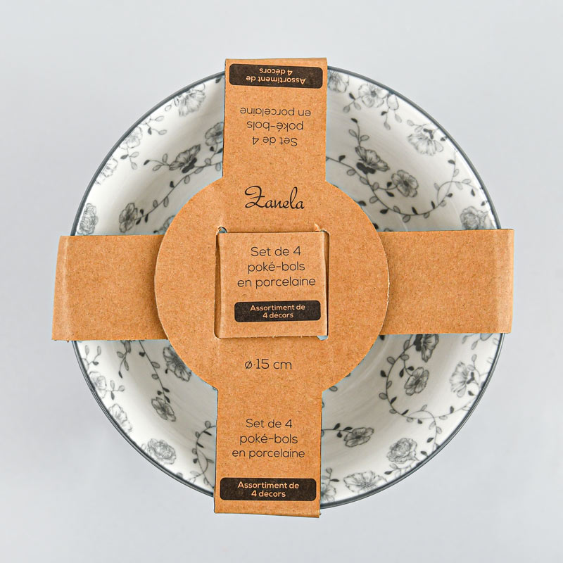 Lot de 4 poke bols 'Zanela' 