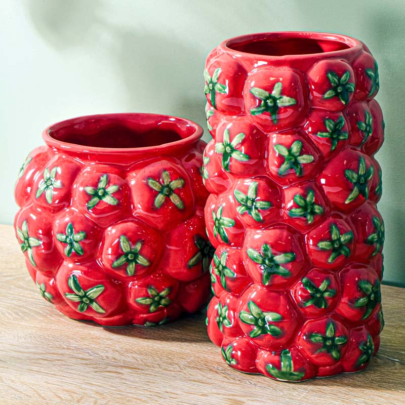 Vase droit tomates rouge