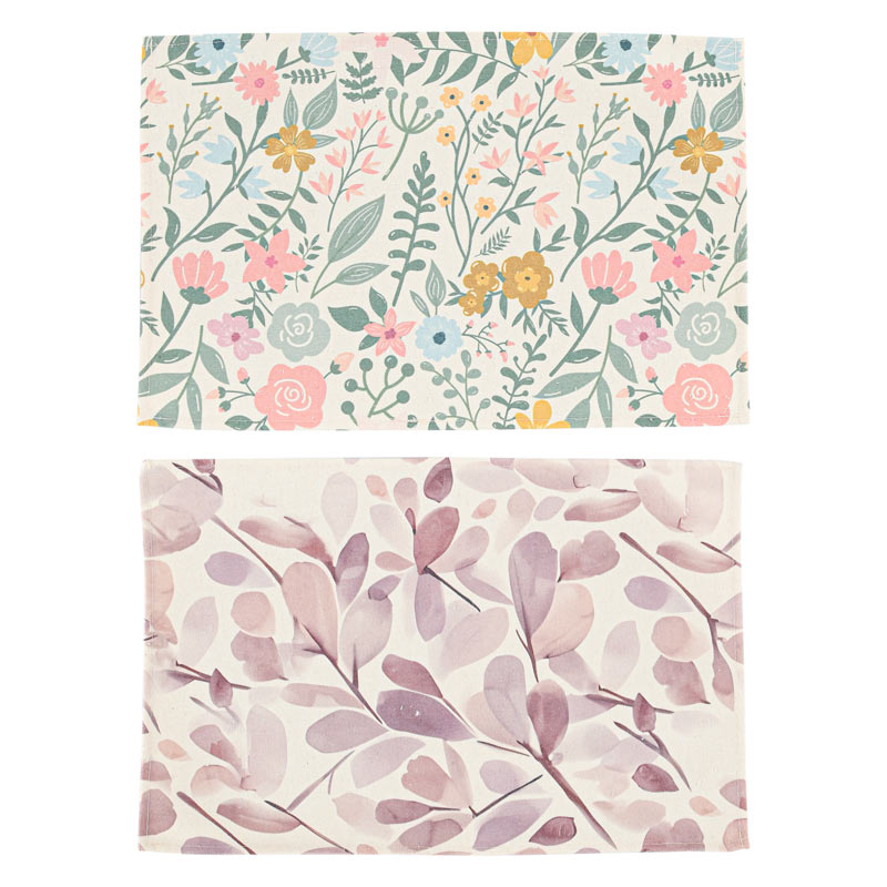 Set de table foliage fleuri 