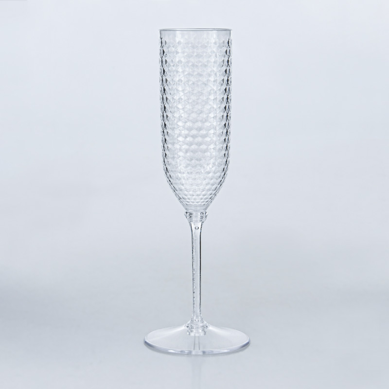 2 flûtes texturées 'Elégance' transparent 