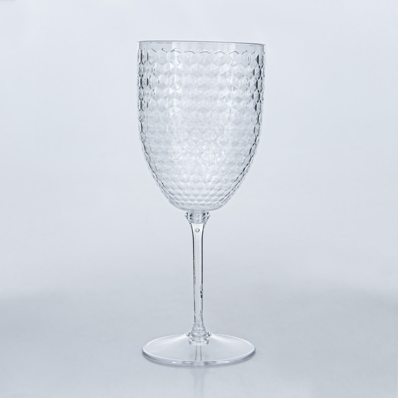2 verres à vin texturés 'Elégance'