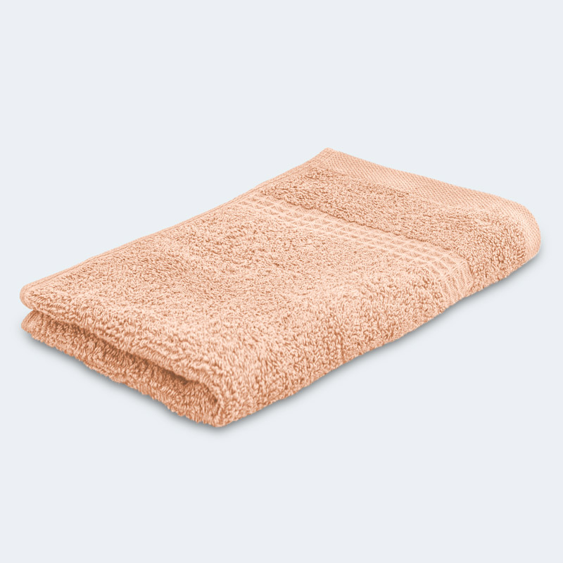 Serviette invité 'Loca' couleur pêche