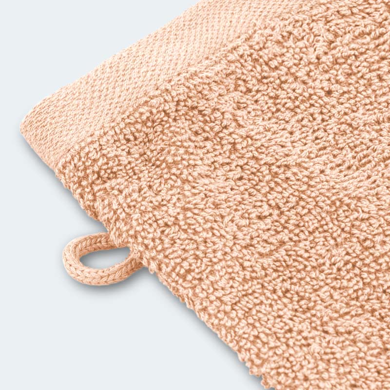 Lot de 2 gants de toilette 'Loca' pêche