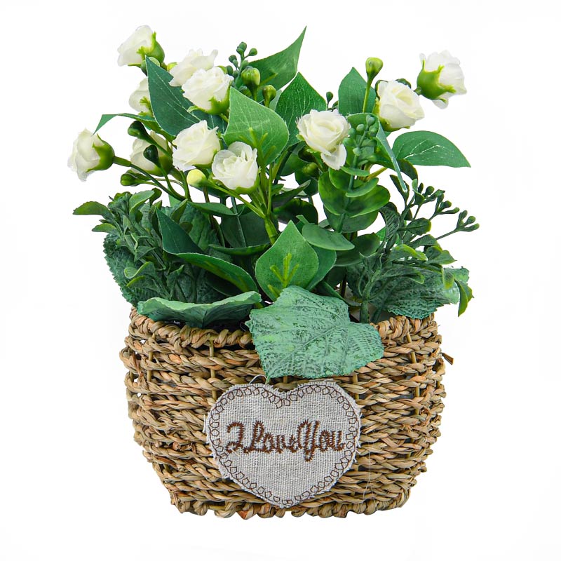 Pot de fleurs artificielles