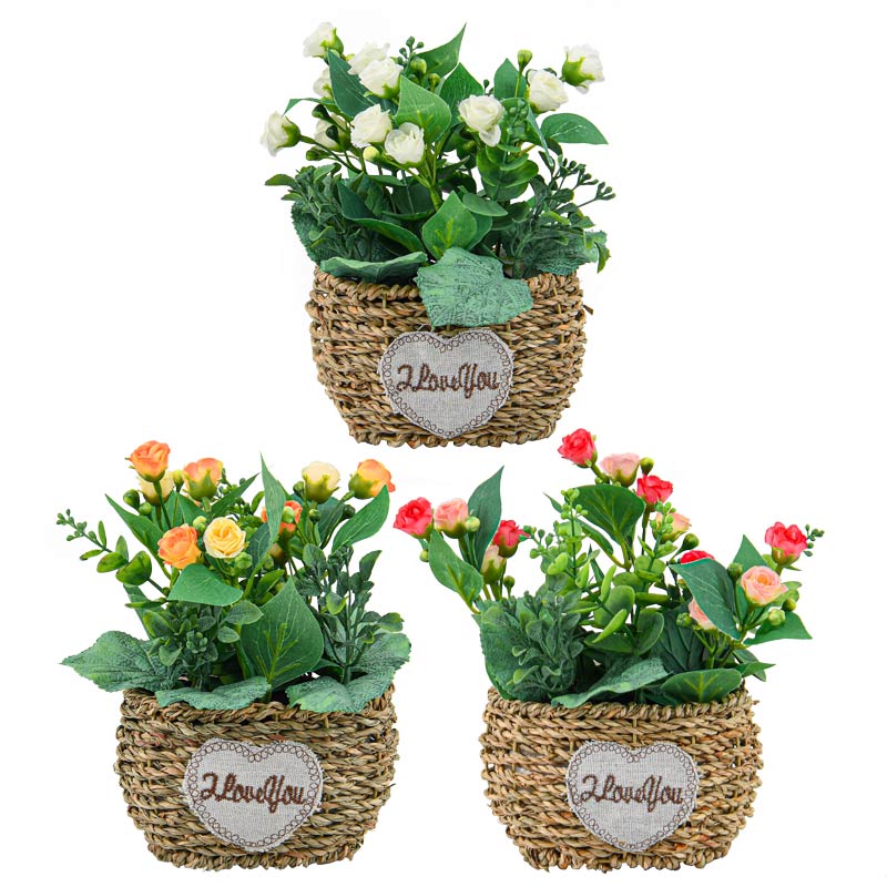 Pot de fleurs artificielles