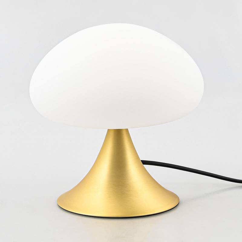 Lampe à poser 'Ludmila' blanche et dorée  