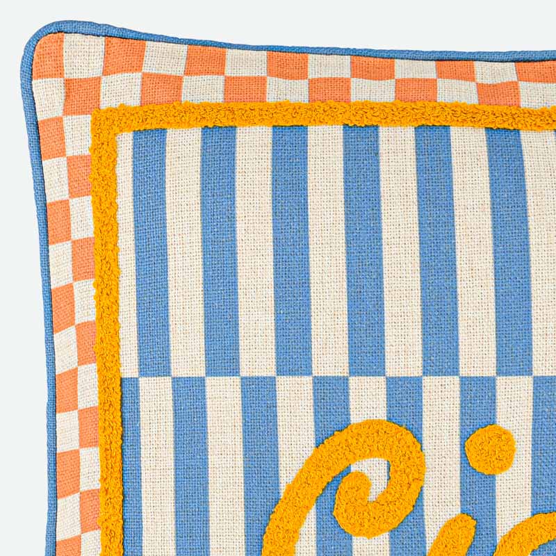 Coussin tufté 'Sicilia' imprimé Ciao