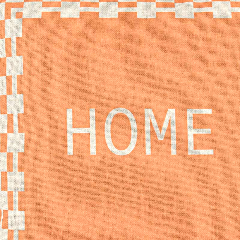 Coussin imprimé 'Lucie' couleur pêche