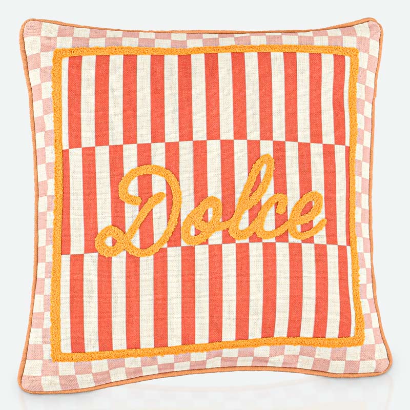 Coussin tufté 'Sicilia' imprimé Dolce