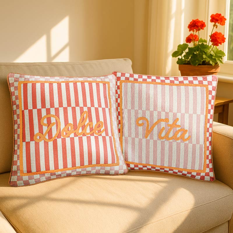 Coussin tufté 'Sicilia' imprimé Dolce