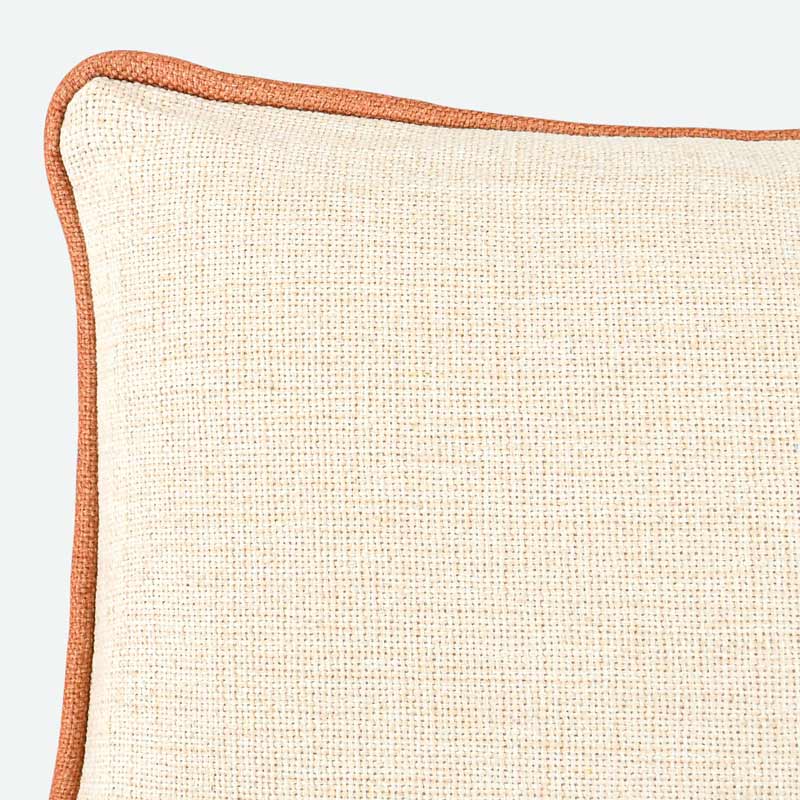 Coussin imprimé tufté 'Buffy' terracotta