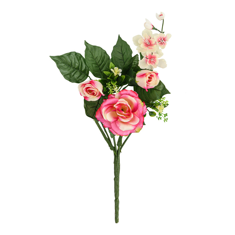 Bouquet de rose et bouton de rose rose