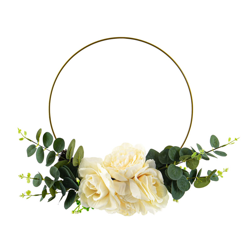 Couronne de fleurs artificielles