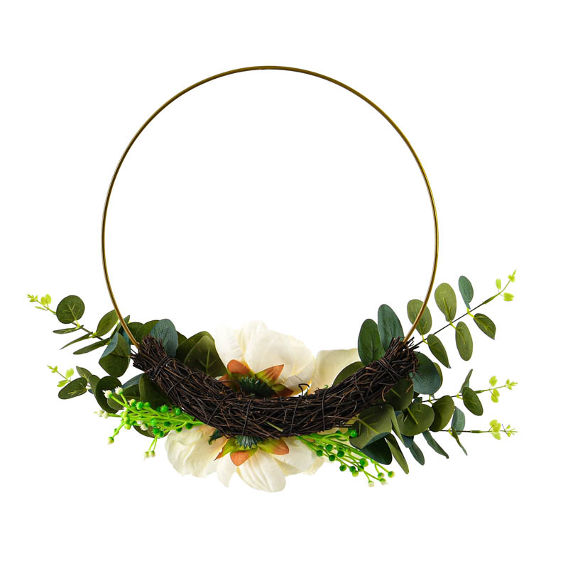 Couronne de fleurs artificielles