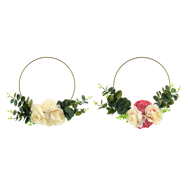 Couronne de fleurs artificielles
