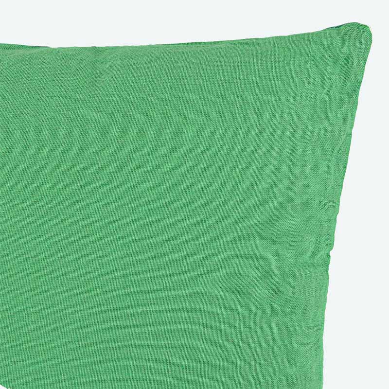 Coussin tufté imprimé 'Amore' vert et rose