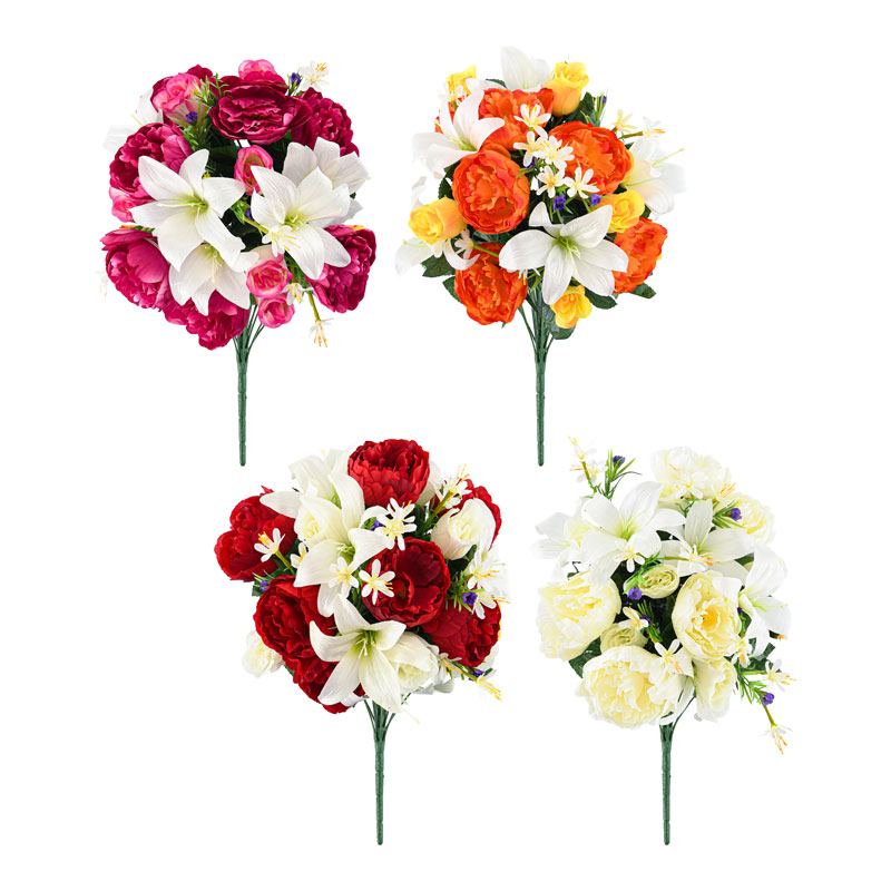 Bouquet de pivoines et roses