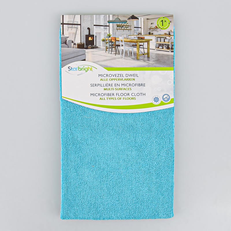 Serpillère microfibre bleu