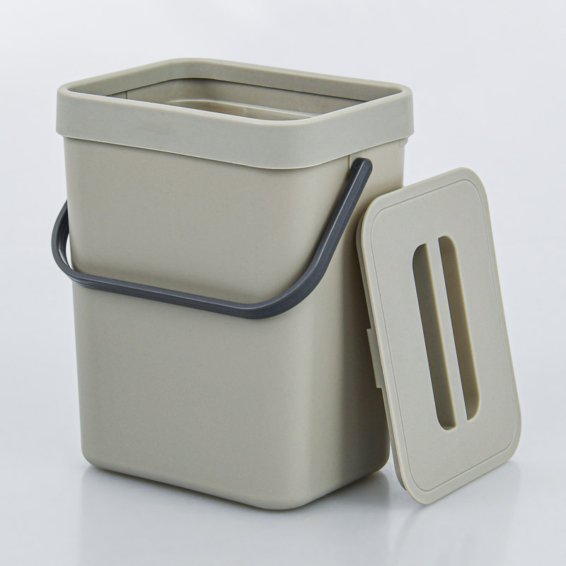 Poubelle de table beige