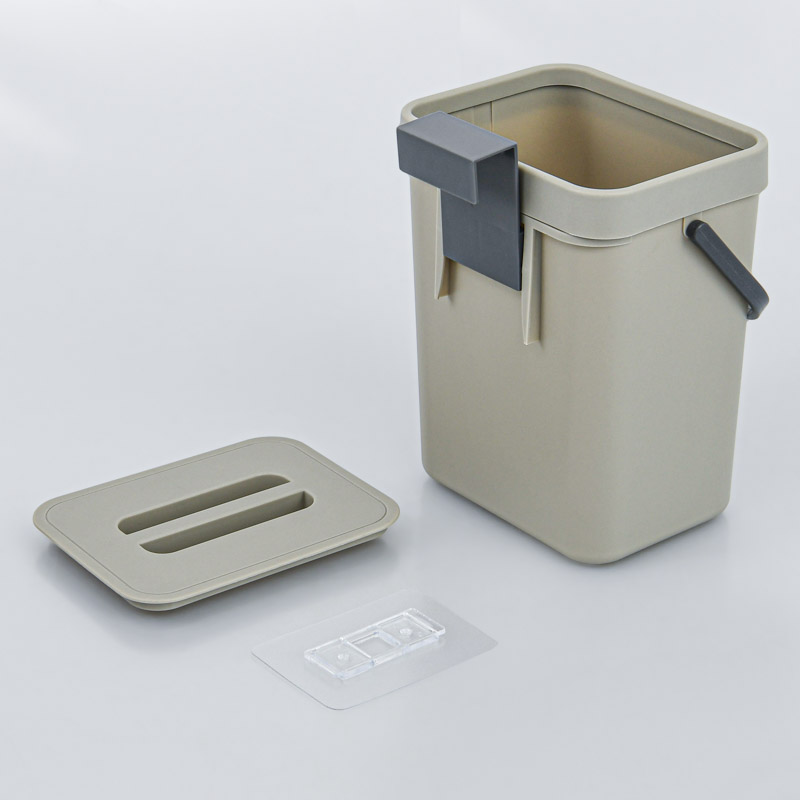 Poubelle de table beige
