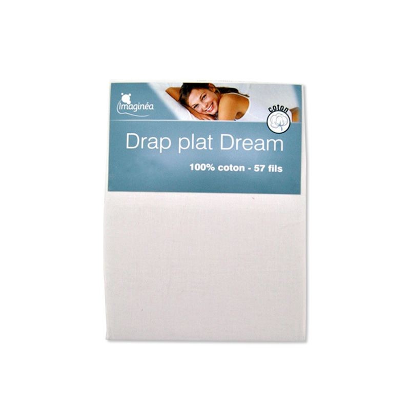 Drap plat 'Dream' bleu paon 270x300cm - L'Incroyable