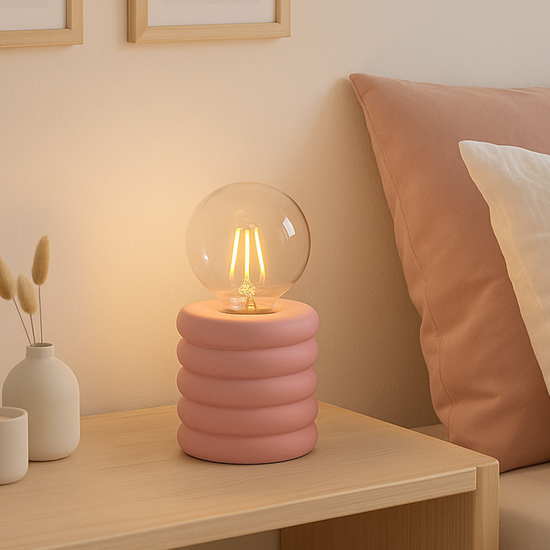 Lampe décorative à poser rose