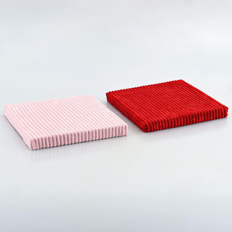 Boite de rangement imitation velours côtelé 