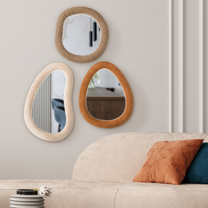 Miroir organique en velours