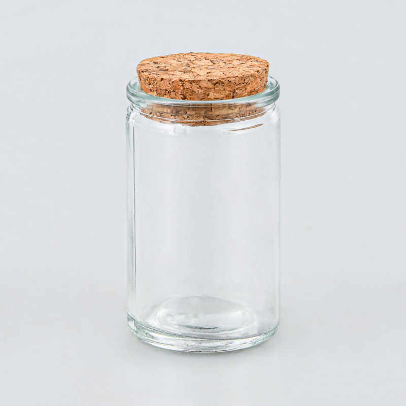 Bocal en verre avec bouchon en liège