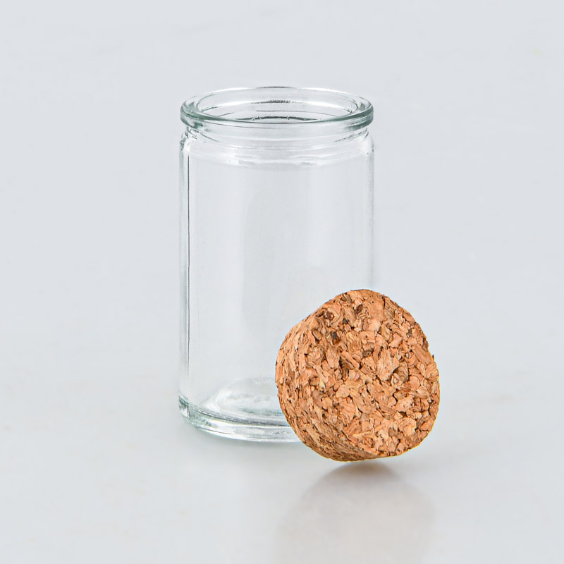 Bocal en verre avec bouchon en liège
